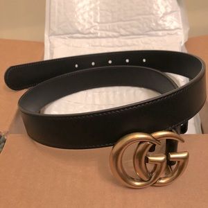 Gucci Black Leather Belt